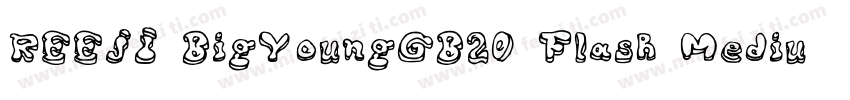 REEJI BigYoungGB20 Flash Medium字体转换